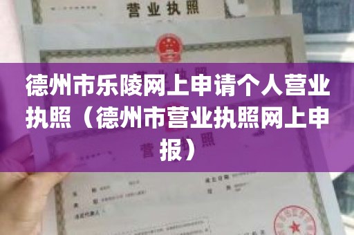 德州市乐陵网上申请个人营业执照（德州市营业执照网上申报）