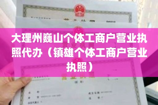大理州巍山个体工商户营业执照代办（镇雄个体工商户营业执照）