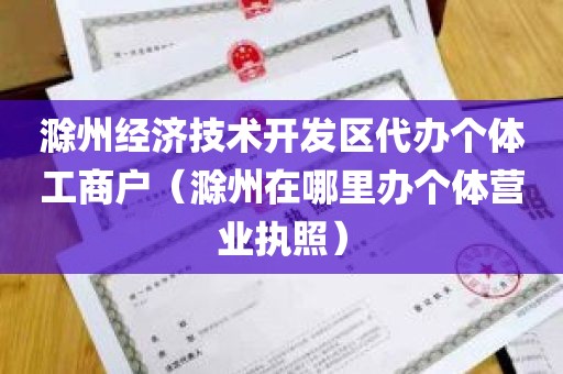 滁州经济技术开发区代办个体工商户（滁州在哪里办个体营业执照）