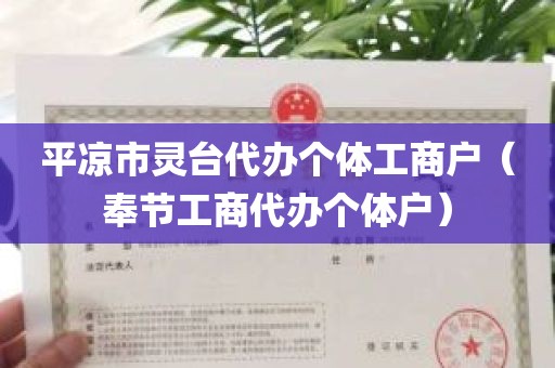 平凉市灵台代办个体工商户（奉节工商代办个体户）