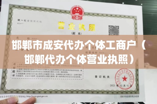 邯郸市成安代办个体工商户（邯郸代办个体营业执照）