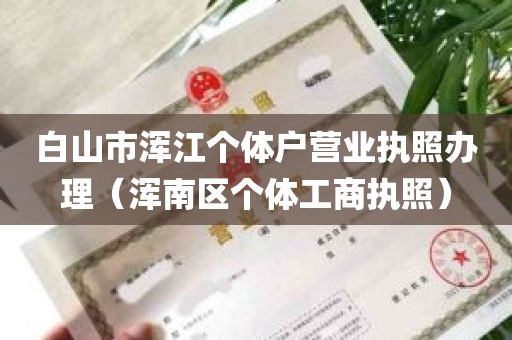 白山市浑江个体户营业执照办理（浑南区个体工商执照）