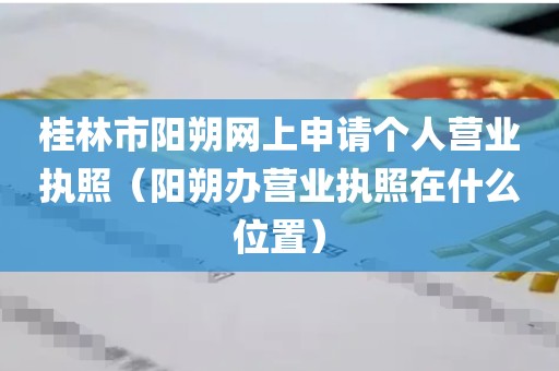 桂林市阳朔网上申请个人营业执照（阳朔办营业执照在什么位置）