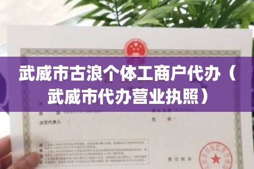 武威市古浪个体工商户代办（武威市代办营业执照）