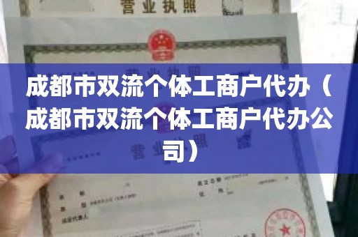 成都市双流个体工商户代办（成都市双流个体工商户代办公司）