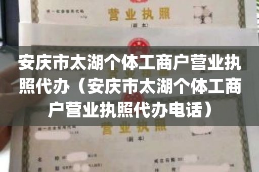 安庆市太湖个体工商户营业执照代办（安庆市太湖个体工商户营业执照代办电话）