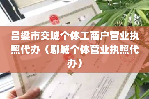 吕梁市交城个体工商户营业执照代办（聊城个体营业执照代办）