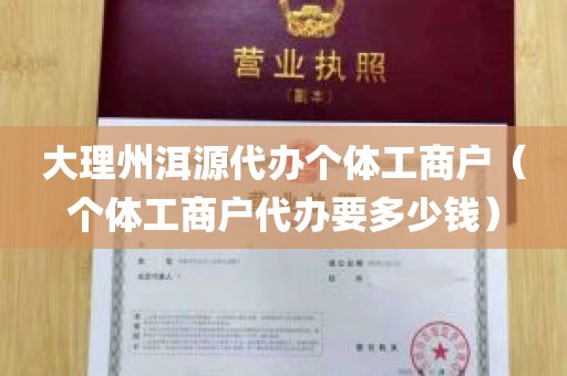 大理州洱源代办个体工商户（个体工商户代办要多少钱）