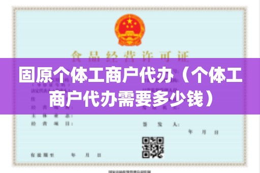 固原个体工商户代办（个体工商户代办需要多少钱）