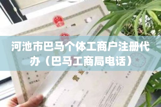 河池市巴马个体工商户注册代办（巴马工商局电话）
