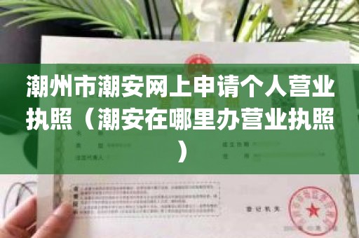 潮州市潮安网上申请个人营业执照（潮安在哪里办营业执照）