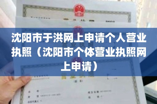 沈阳市于洪网上申请个人营业执照（沈阳市个体营业执照网上申请）