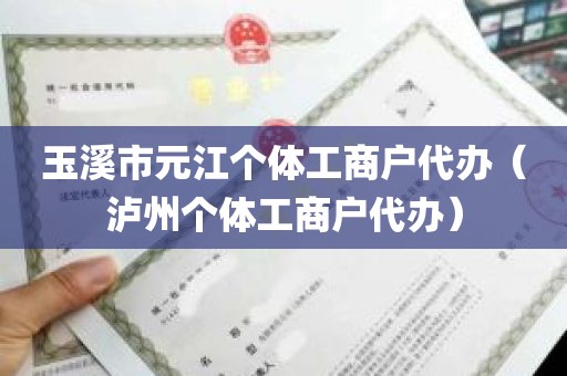 玉溪市元江个体工商户代办（泸州个体工商户代办）
