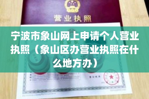 宁波市象山网上申请个人营业执照（象山区办营业执照在什么地方办）