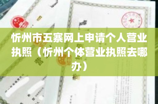 忻州市五寨网上申请个人营业执照（忻州个体营业执照去哪办）