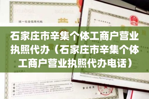 石家庄市辛集个体工商户营业执照代办（石家庄市辛集个体工商户营业执照代办电话）