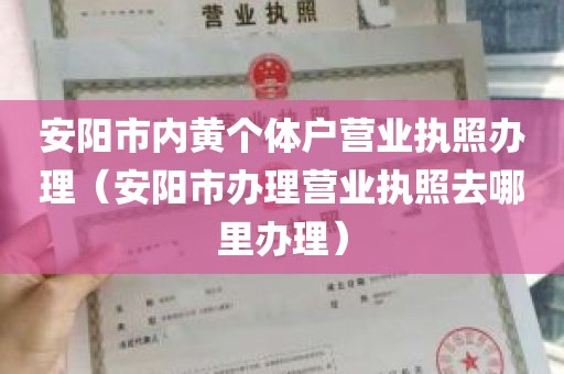 安阳市内黄个体户营业执照办理（安阳市办理营业执照去哪里办理）