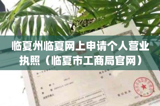 临夏州临夏网上申请个人营业执照（临夏市工商局官网）