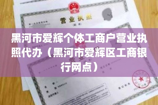 黑河市爱辉个体工商户营业执照代办（黑河市爱辉区工商银行网点）