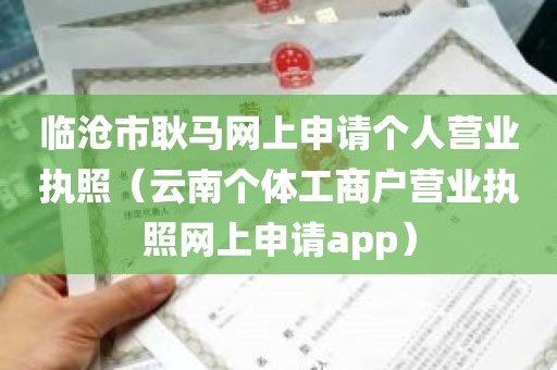 临沧市耿马网上申请个人营业执照（云南个体工商户营业执照网上申请app）