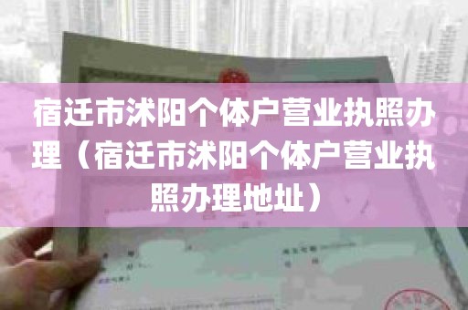 宿迁市沭阳个体户营业执照办理（宿迁市沭阳个体户营业执照办理地址）