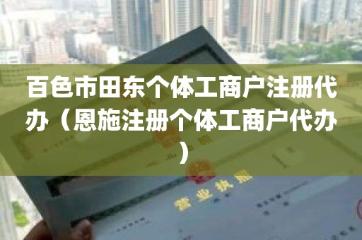百色市田东个体工商户注册代办（恩施注册个体工商户代办）