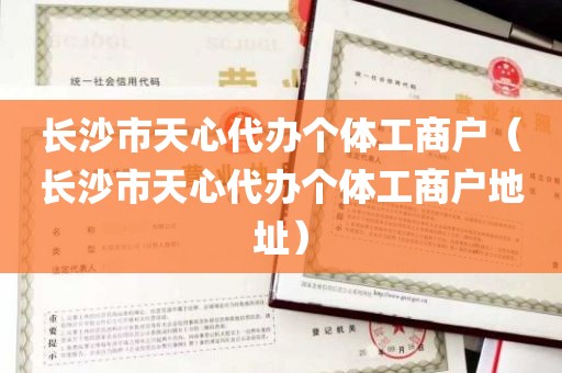 长沙市天心代办个体工商户（长沙市天心代办个体工商户地址）