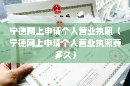 宁德网上申请个人营业执照（宁德网上申请个人营业执照要多久）