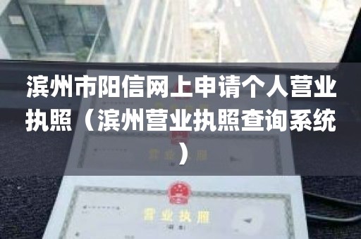 滨州市阳信网上申请个人营业执照（滨州营业执照查询系统）