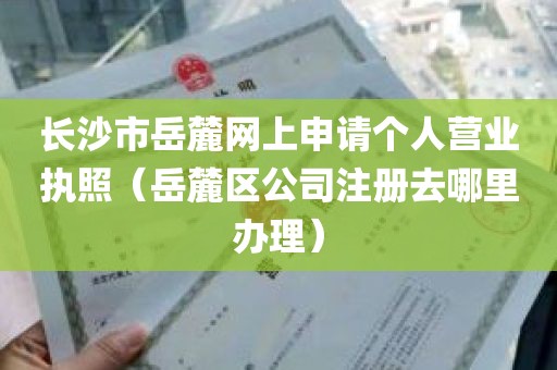 长沙市岳麓网上申请个人营业执照（岳麓区公司注册去哪里办理）