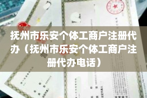 抚州市乐安个体工商户注册代办（抚州市乐安个体工商户注册代办电话）