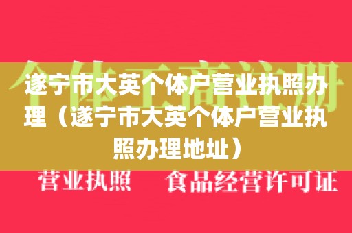 遂宁市大英个体户营业执照办理（遂宁市大英个体户营业执照办理地址）