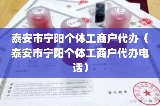 泰安市宁阳个体工商户代办（泰安市宁阳个体工商户代办电话）