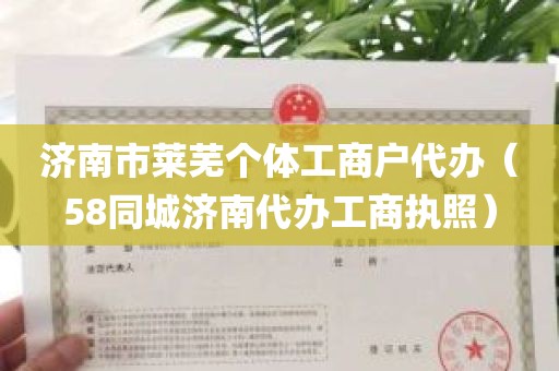 济南市莱芜个体工商户代办（58同城济南代办工商执照）