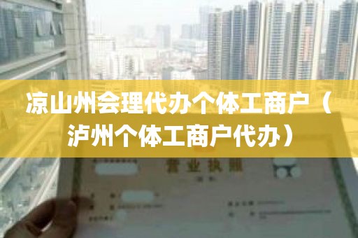 凉山州会理代办个体工商户（泸州个体工商户代办）