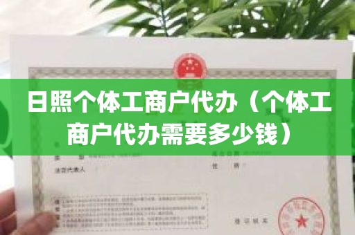日照个体工商户代办（个体工商户代办需要多少钱）