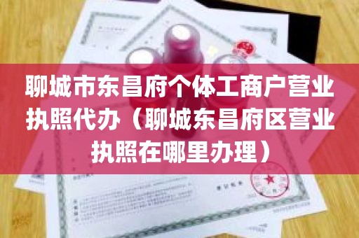 聊城市东昌府个体工商户营业执照代办（聊城东昌府区营业执照在哪里办理）