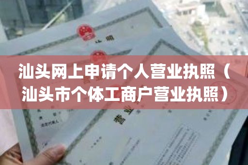 汕头网上申请个人营业执照（汕头市个体工商户营业执照）