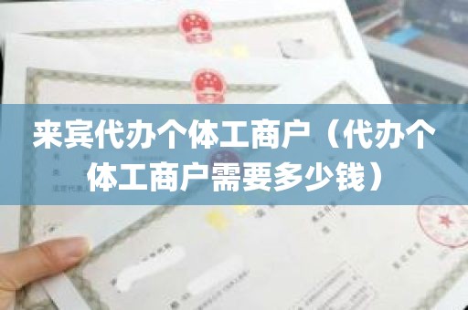 来宾代办个体工商户（代办个体工商户需要多少钱）