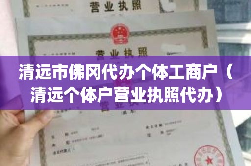清远市佛冈代办个体工商户（清远个体户营业执照代办）
