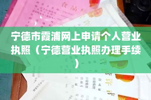 宁德市霞浦网上申请个人营业执照（宁德营业执照办理手续）