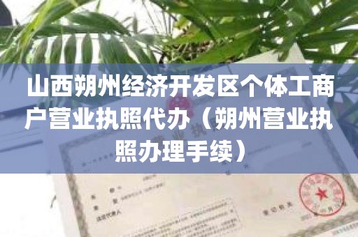 山西朔州经济开发区个体工商户营业执照代办（朔州营业执照办理手续）