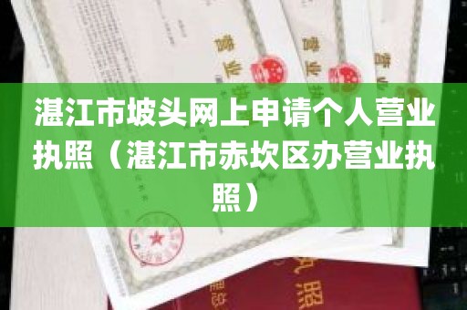 湛江市坡头网上申请个人营业执照（湛江市赤坎区办营业执照）