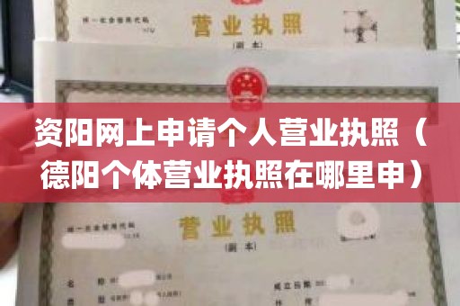 资阳网上申请个人营业执照（德阳个体营业执照在哪里申）