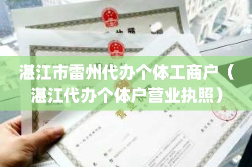 湛江市雷州代办个体工商户（湛江代办个体户营业执照）