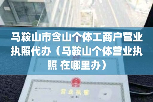 马鞍山市含山个体工商户营业执照代办（马鞍山个体营业执照 在哪里办）
