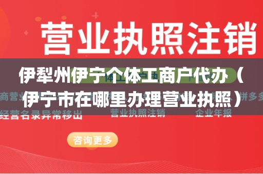 伊犁州伊宁个体工商户代办（伊宁市在哪里办理营业执照）