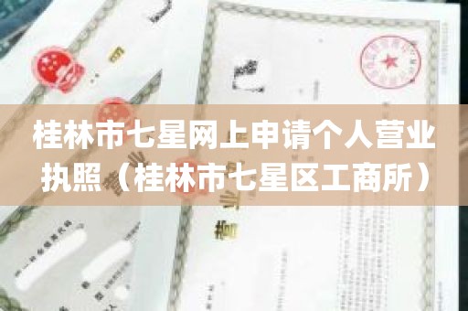 桂林市七星网上申请个人营业执照（桂林市七星区工商所）