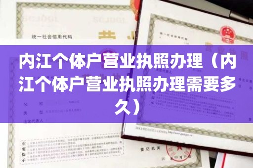 内江个体户营业执照办理（内江个体户营业执照办理需要多久）