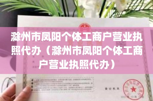 滁州市凤阳个体工商户营业执照代办（滁州市凤阳个体工商户营业执照代办）